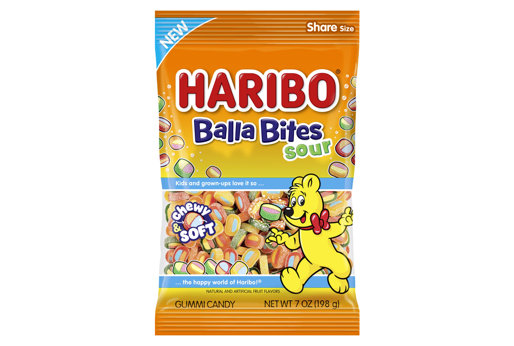 HARIBO Sour Balla Bites Assorted Gummy Candy, 7oz, Share Size Bag