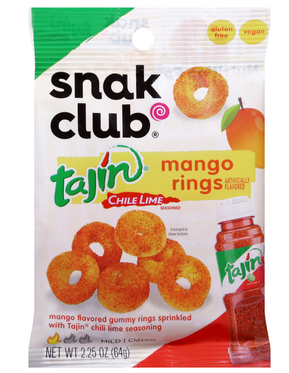 Snak Club Mild Tajin Chile Lime Seasoned Mango Rings 2.25 oz