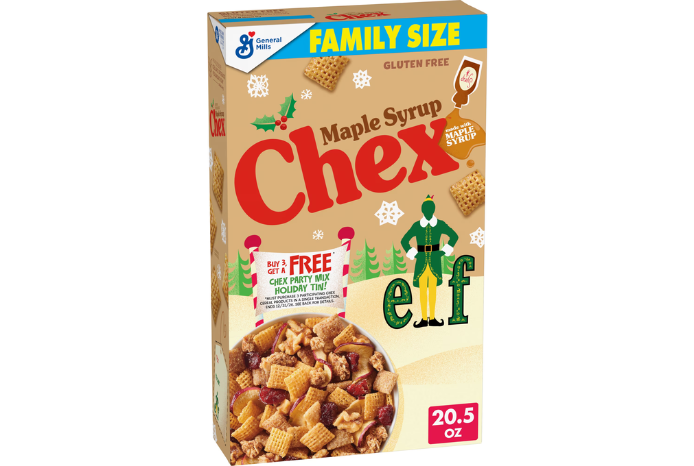 Elf Maple Syrup Chex Cereal, Gluten Free, Homemade Chex Mix Ingredient, Family Size, 20.5 oz