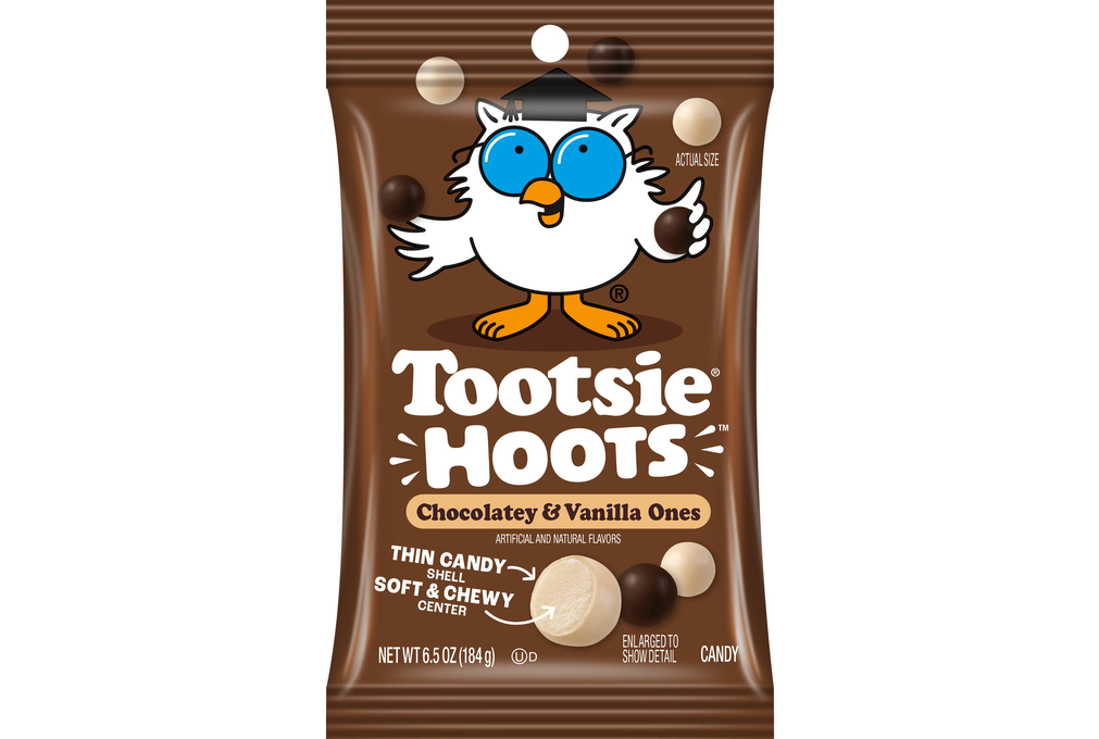 Tootsie Hoots Chewy Candy, Chocolate &amp; Vanilla, 6.5 oz Bag, Allergy-Friendly
