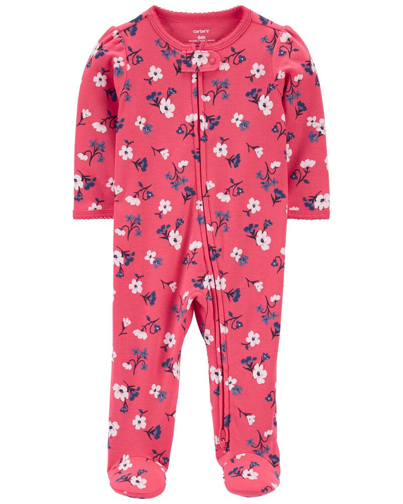 Carters Baby Floral 2-Way Zip Footie Sleep &amp; Play